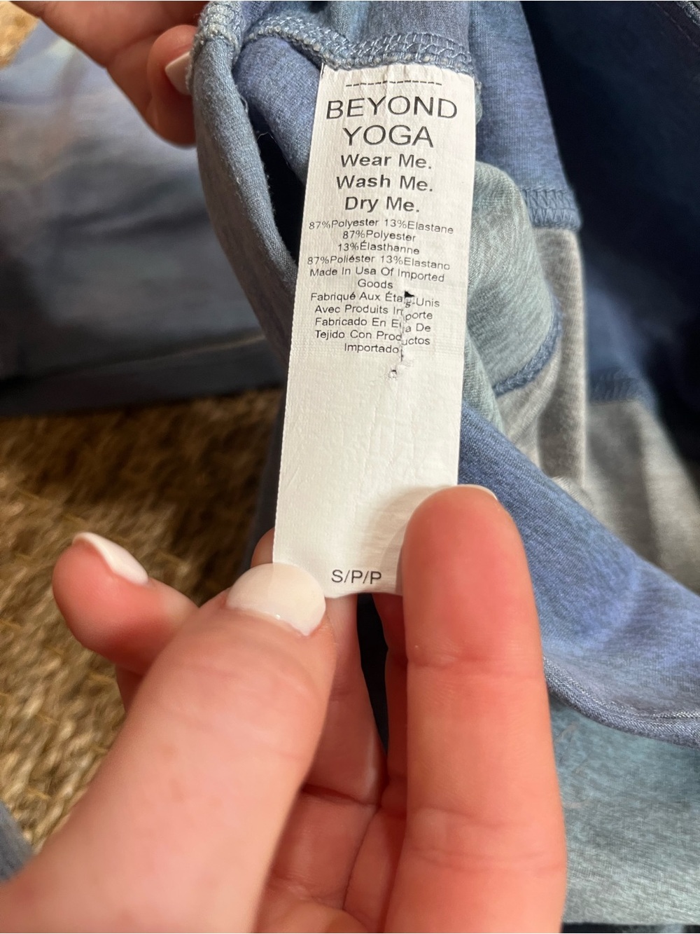 Beyond yoga Blue Ombre One-Shoulder Active Set - Top + Leggings - Picture 3 of 4